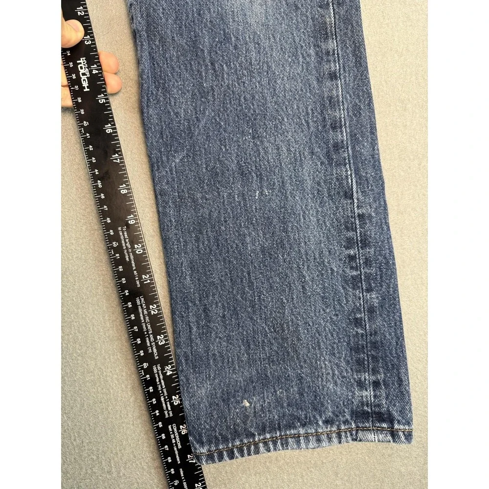 Levi's 501 Jeans Mens 30x30 Med Wash Blue Regular Straight Distressed Denim